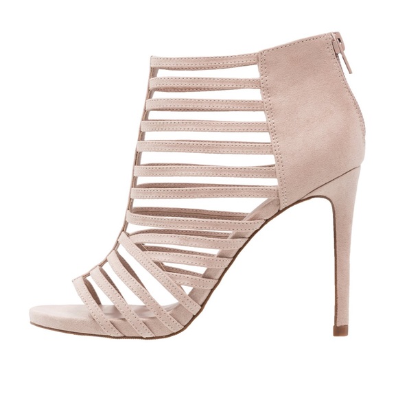Honeymoon Strappy Caged Peep Toe Heel Bootie - Picture 2 of 4